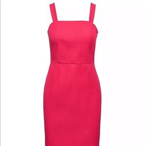 Banana Republic Square Neck Sheath Dress Pink Sz 2